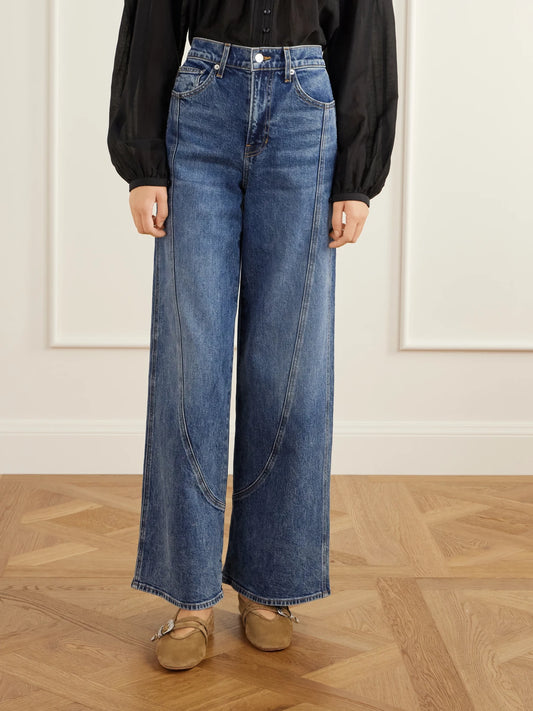Veronica Beard Taylor Mid-rise Wide-leg Jeans