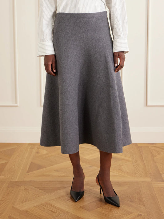 The Miller Wool-felt Midi Skirt