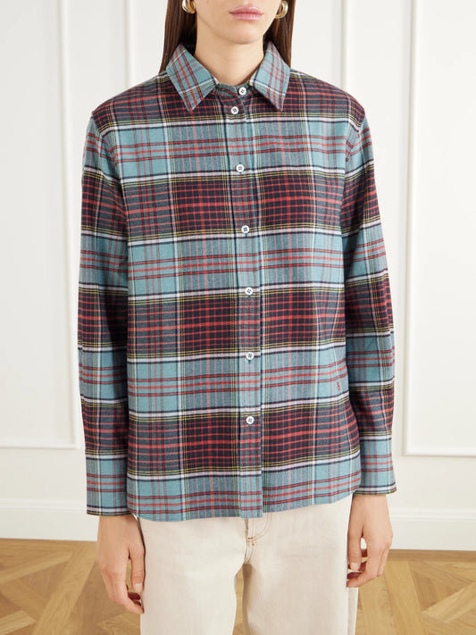 HIGH SPORT Jasper Checked Logo-embroidered Cotton-flannel Shirt