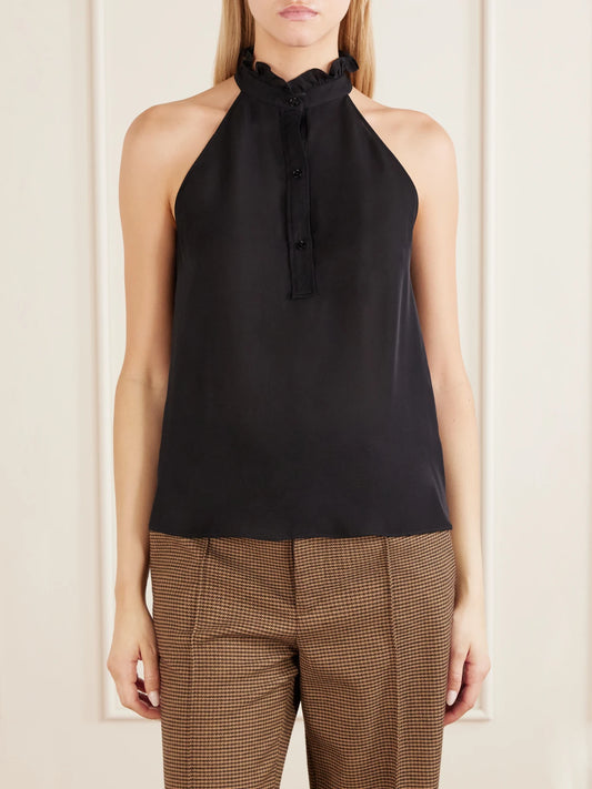 Nili Lotan Daniella Silk-georgette Halterneck Blouse