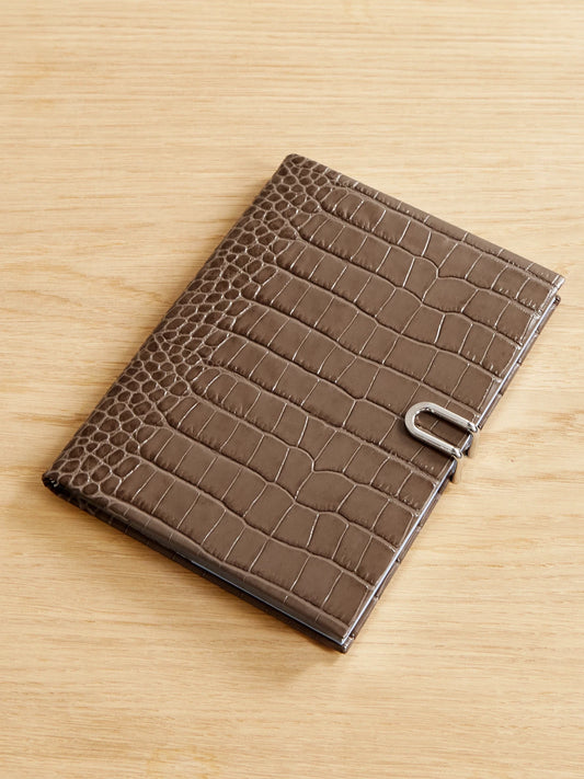 Smythson Panama Mara Croc-effect Leather Diary