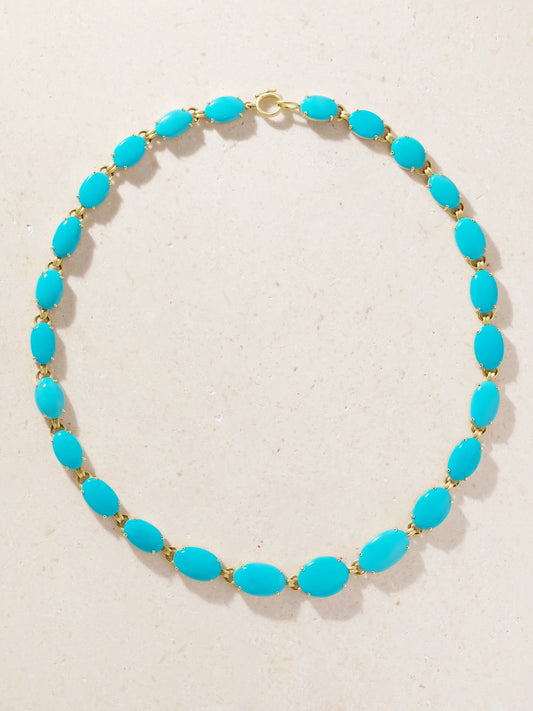 Irene Neuwirth Heroic 18-karat Gold Turquoise Necklace