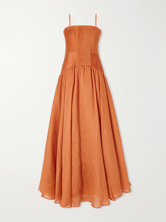 Aje Contour Gathered Lyocell-blend Maxi Dress