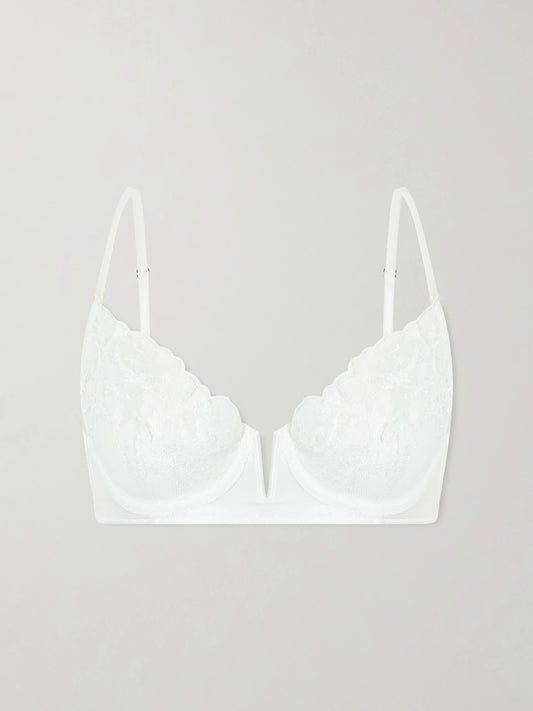 Fleur Veloutes Embroidered Mesh Bra