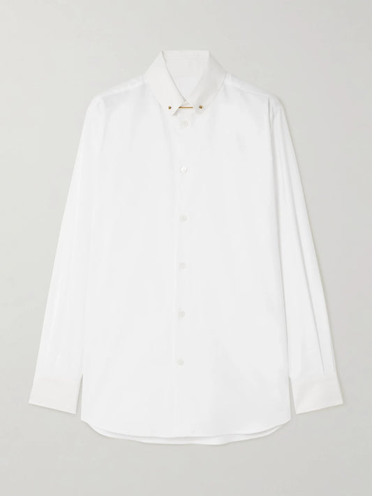 Thea Embellished Cotton Oxford Shirt