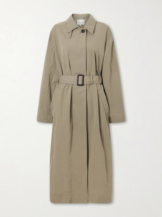 Studio Nicholson Campion Belted Crinkled-shell Trench Coat