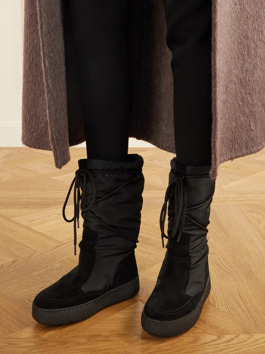 Moon Boot Ltrack Legacy Suede-trimmed Nylon Knee Boots
