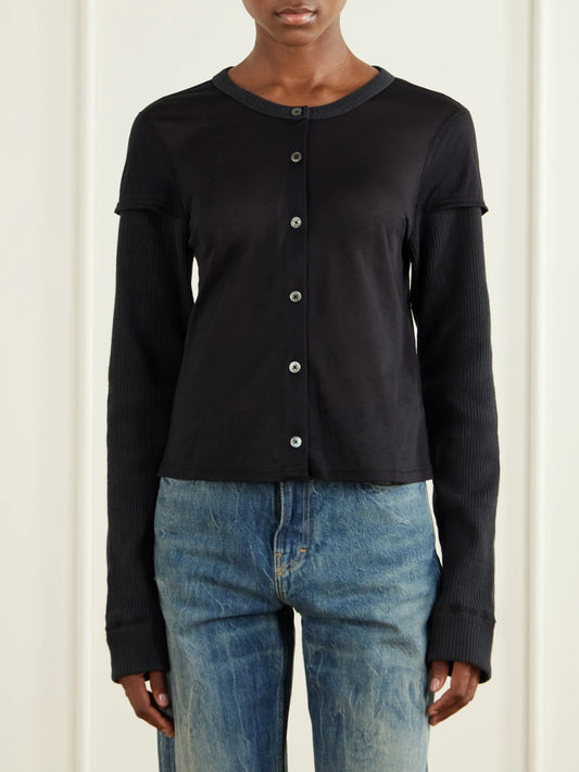 Our Legacy Layered Cotton-blend Cardigan