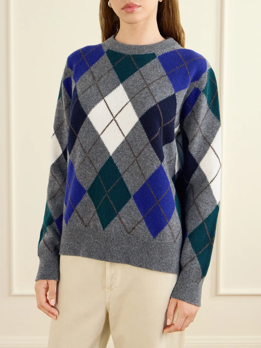 &Daughter Ava Argyle Wool Sweater