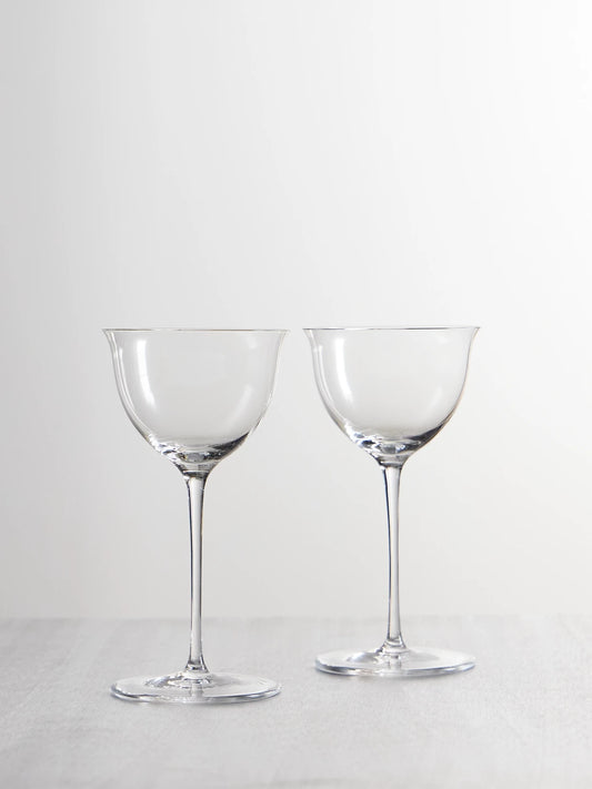 Set Of Two Crystal Wine Glasses