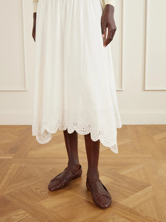 Leonie Woven Leather Ballet Flats