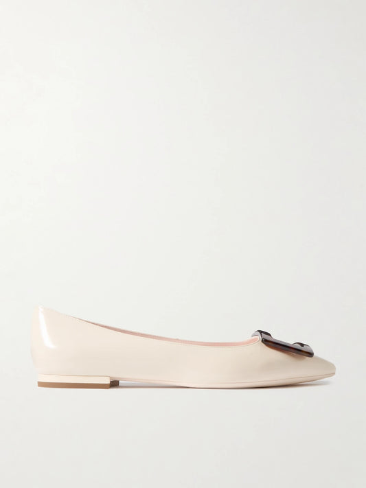 Gommettine Patent-leather Point-toe Flats