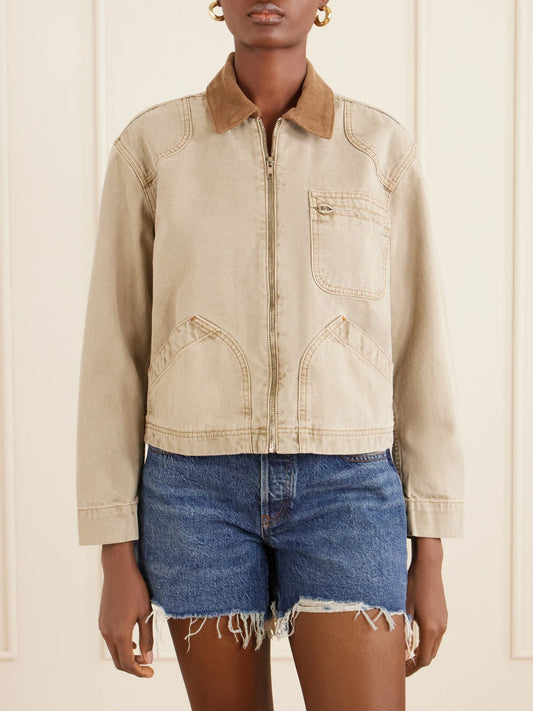 Harley Corduroy-trimmed Cotton-canvas Jacket