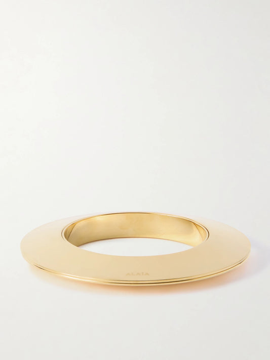 Blade Gold-tone Bangle