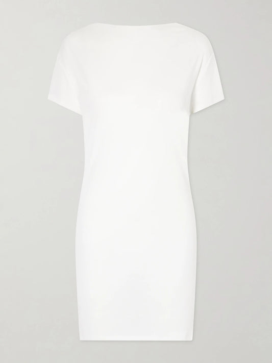 La Robe Mistral Open-back Crepe Mini Dress