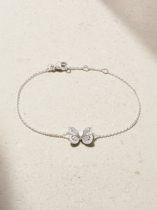 Portraits Of Nature Butterfly 18-karat White Gold Diamond Bracelet