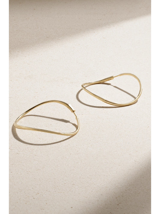 Twisted 18-karat Gold Hoop Earrings