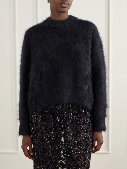 Cecilie Bahnsen Firall Brushed Mohair And Silk-blend Sweater