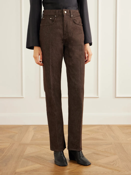 OSSOU Noon Organic High-rise Straight-leg Jeans