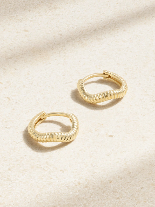 Freddie 14-karat Gold Hoop Earrings
