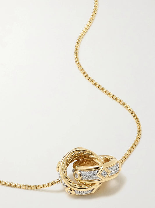 Modern Renaissance 18-karat Gold Diamond Necklace