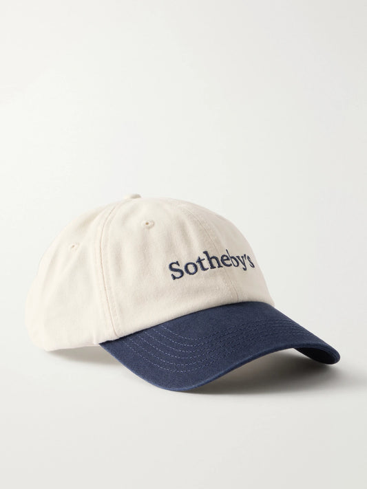 FRAME + Sotheby's Embroidered Cotton-twill Cap