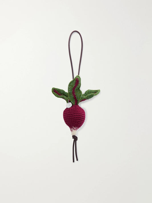 Radish Crocheted Cotton Bag Charm