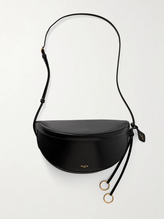 Molded East West Leather Shoulder Bag
