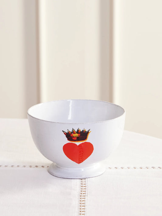 + John Derian Crowned Heart Ceramic Bowl