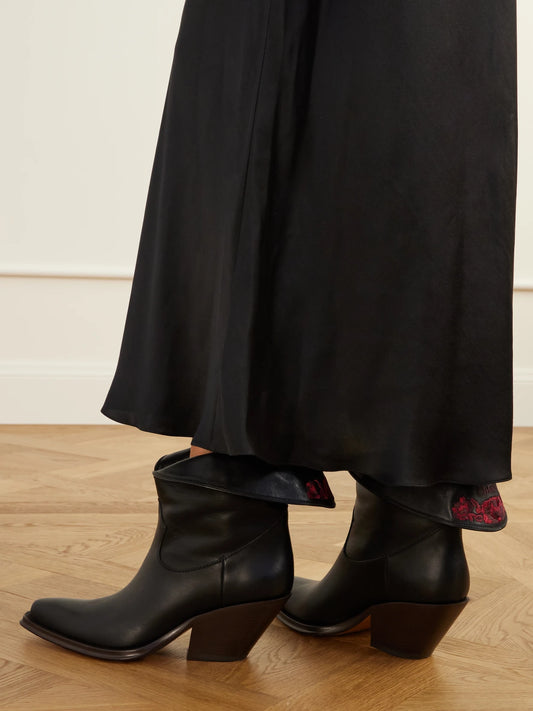 Chloé Azelan Floral-embroidered Ankle Boots