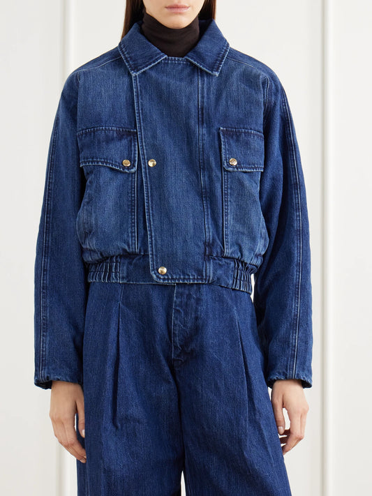 RÙADH The Ghillie Cropped Denim Jacket