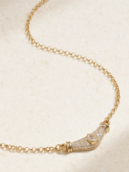Karma 18-karat Gold Diamond Necklace