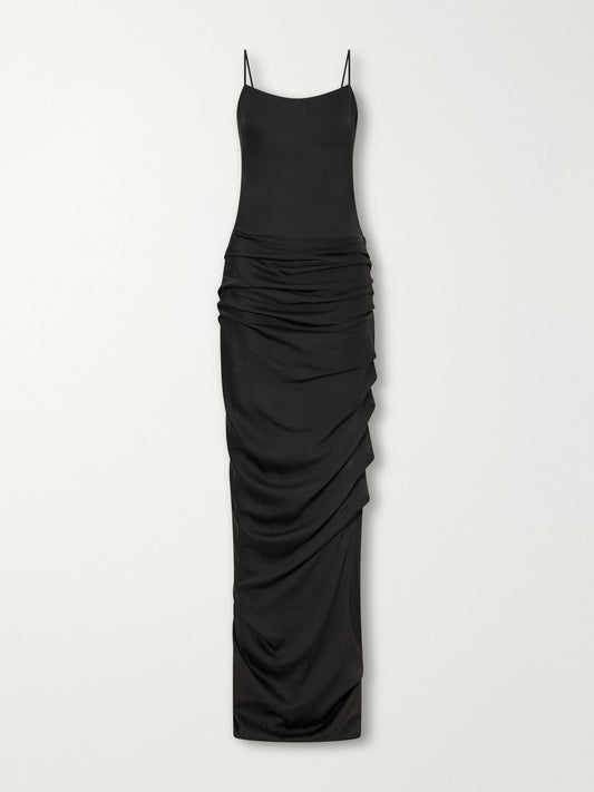Marmar Halim Draped Satin Gown