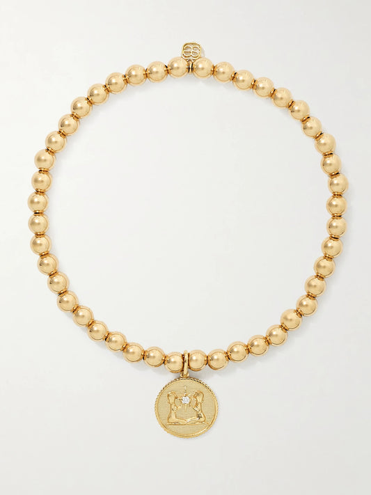 Gemini 14-karat Gold Diamond Bracelet