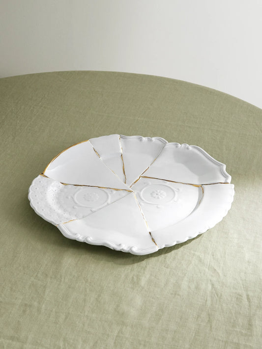 + Sacai Kintsugi Gold-plated Ceramic Platter