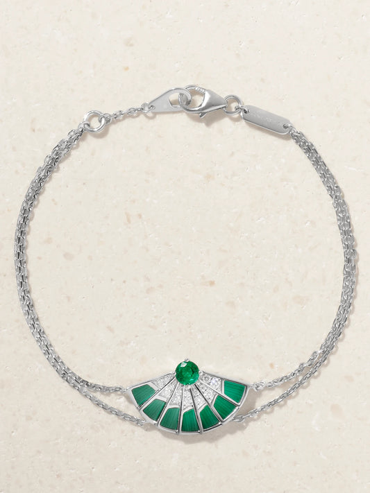 Fanfare Symphony 18-karat White Gold Multi-stone Bracelet