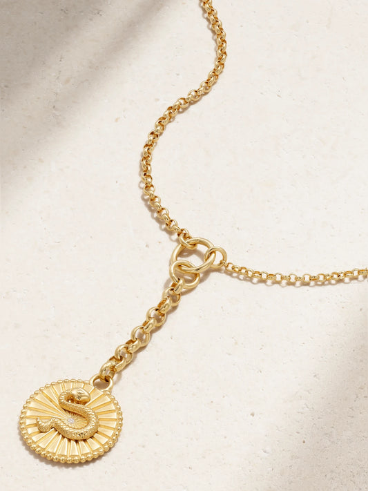 + Net Sustain Wholeness 18-karat Recycled Gold Diamond Necklace