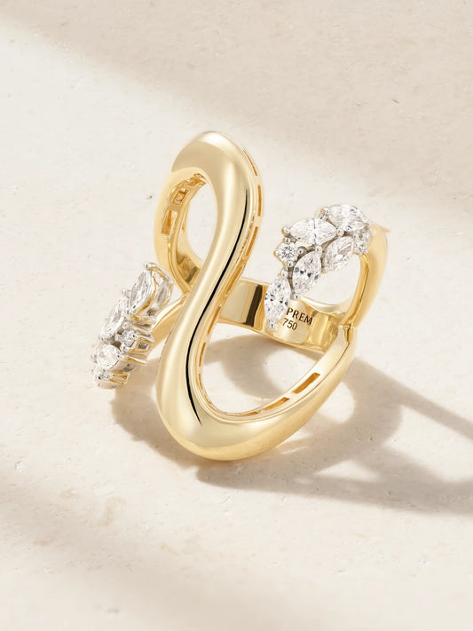 18-karat White And Yellow Gold Diamond Ring