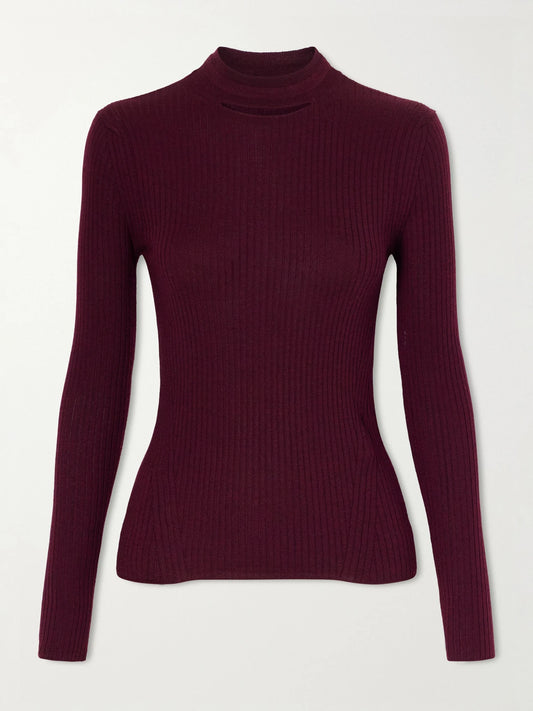 Jil Sander Ribbed Silk And Wool-blend Sweatshirt