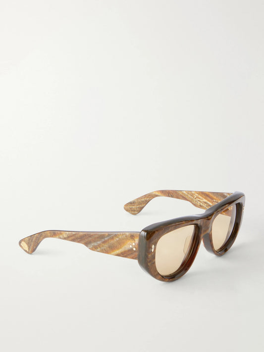 Jacques Marie Mage + Erin Wasson The Sud Square-frame Marbled Acetate Sunglasses