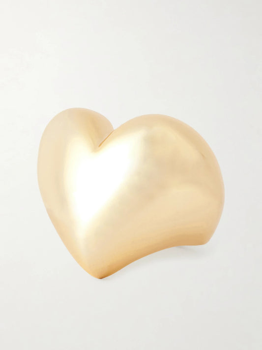 Puffy Heart Gold-plated Ring