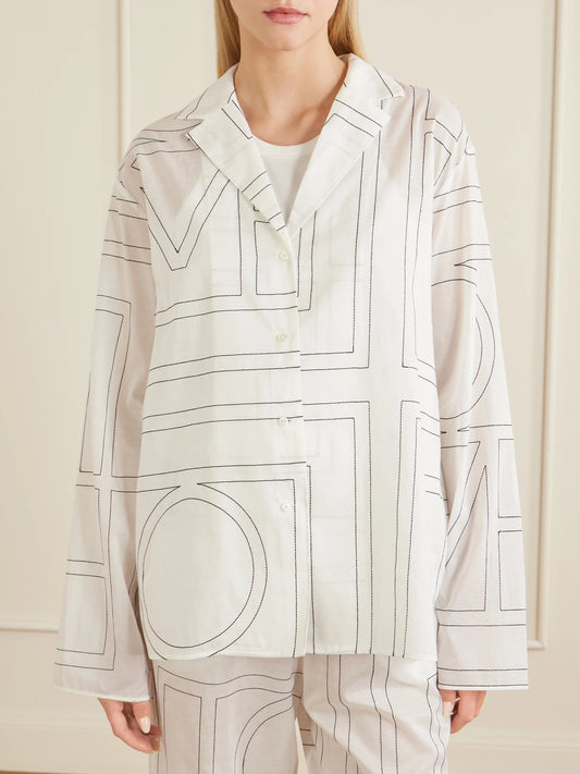 Embroidered Organic Cotton And Lyocell-blend Shirt