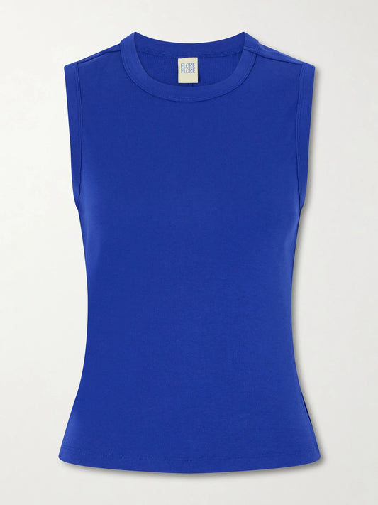 Esmé Ribbed Organic Cotton-jersey Tank
