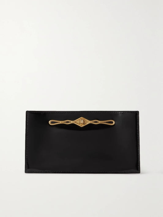 Métier + Fernando Jorge Ease Embellished Glossed-leather Clutch