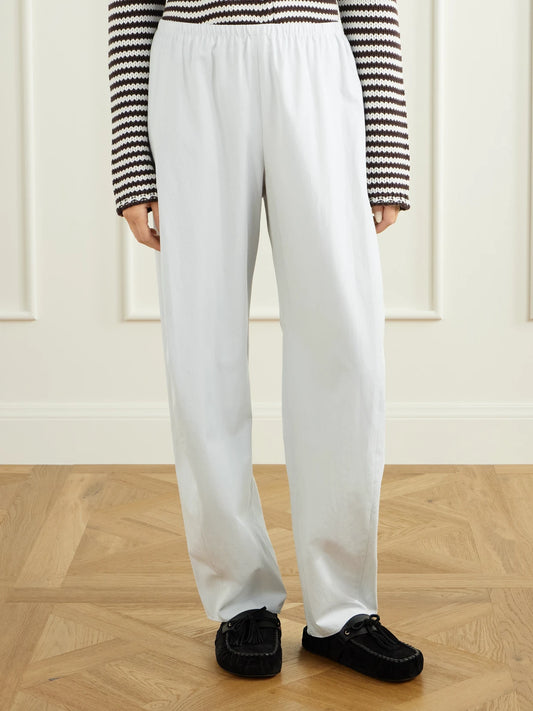 La Ligne Cotton-poplin Wide-leg Pants