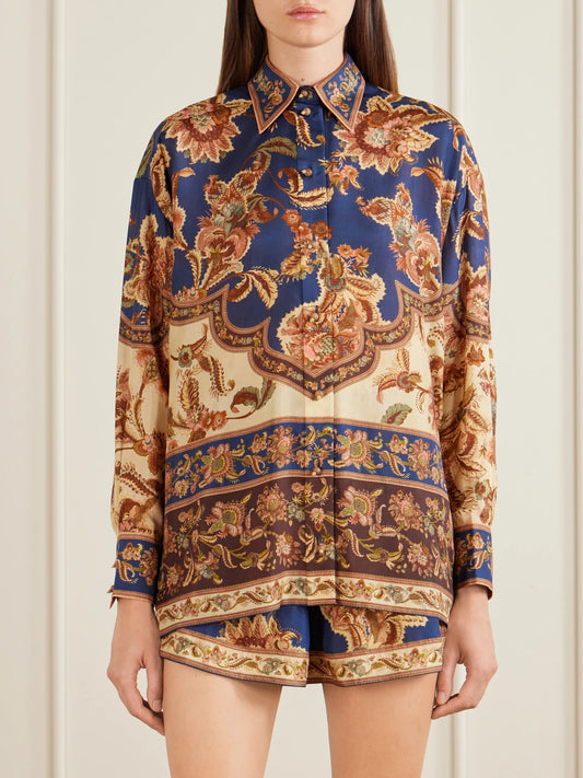 Aster Printed Silk Shirt