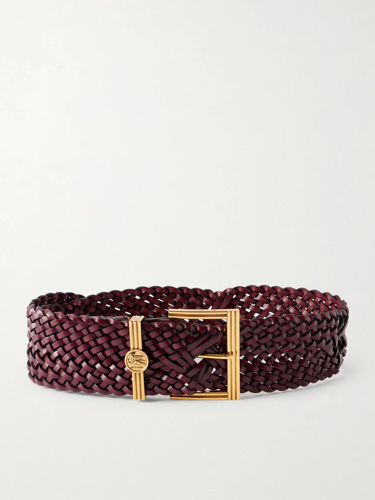 Pegaso Logo-embellished Woven Leather Belt