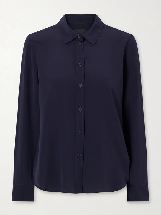 Nili Lotan Gaia Silk-crepe De Chine Shirt