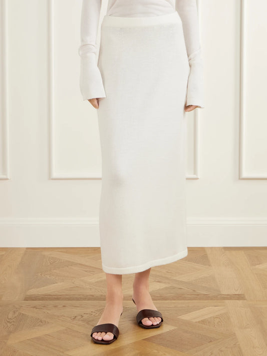 THE PARK Daria Wool And Cashmere-blend Midi Skirt