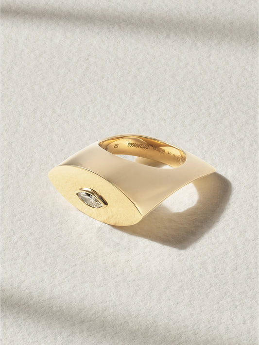 Evil Eye 18-karat Gold Diamond Ring